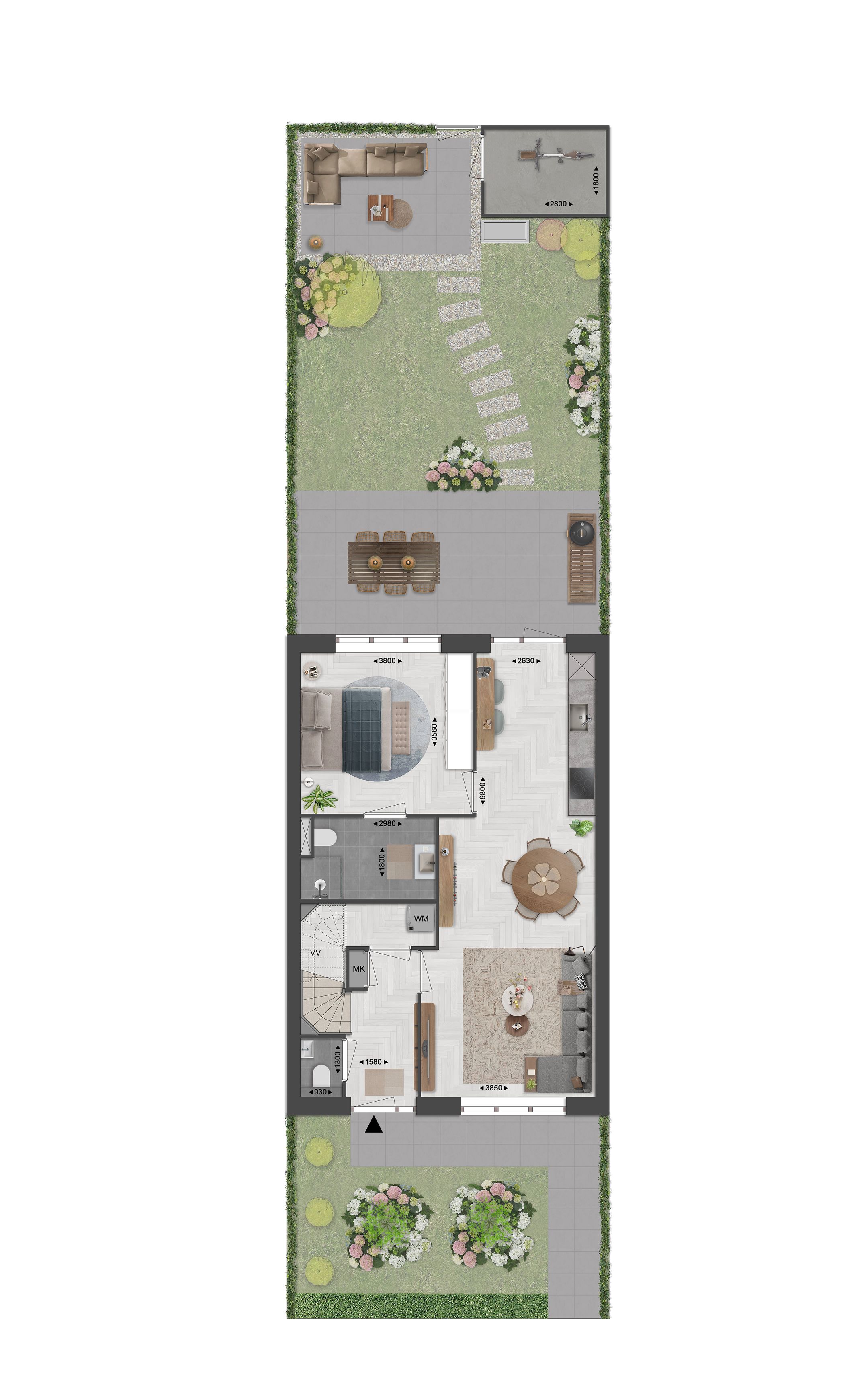 Foto 3 van Levensloopgeschikte rijwoning (Bouwnr. 7)