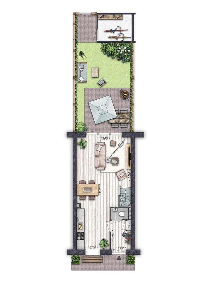 Foto 4 van Tussenwoning (Bouwnr. 3)
