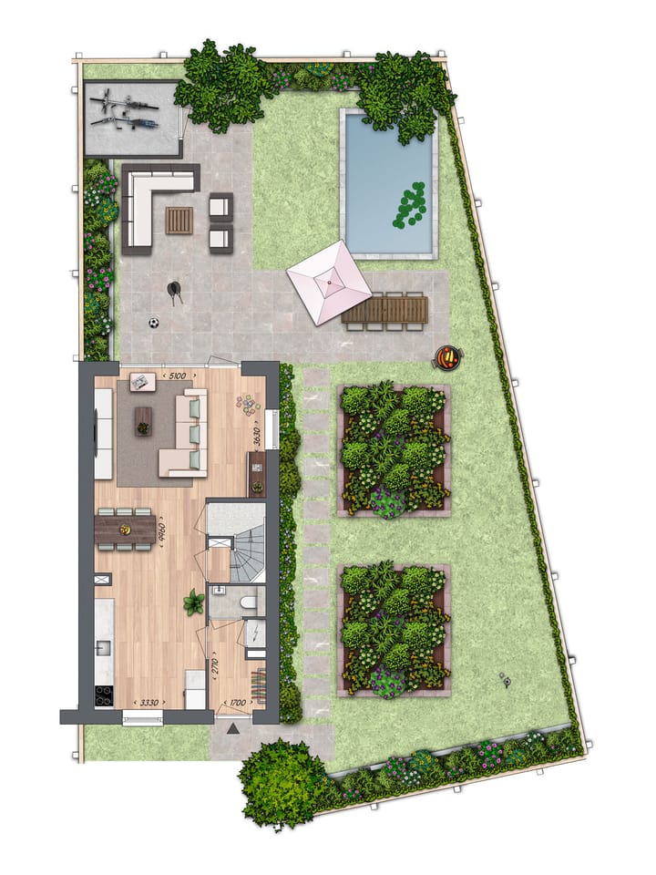 Foto 4 van Geschakelde hoekwoning L (Bouwnr. 81)