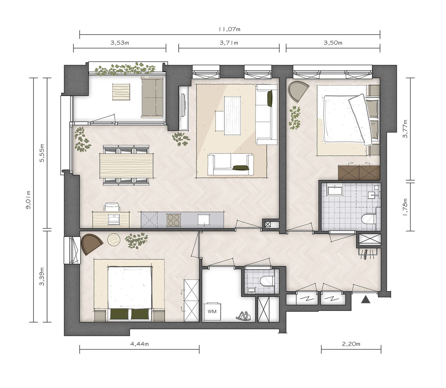 Foto 5 van Stadsappartement S (Bouwnr. 2.1)
