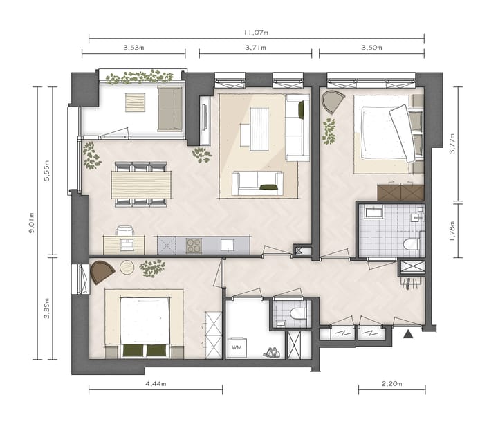 Photo 5 of Stadsappartement S (Bouwnr. 11)