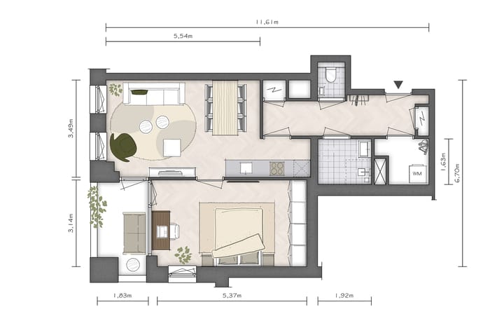 Photo 5 of Stadsappartement S (Bouwnr. 12)