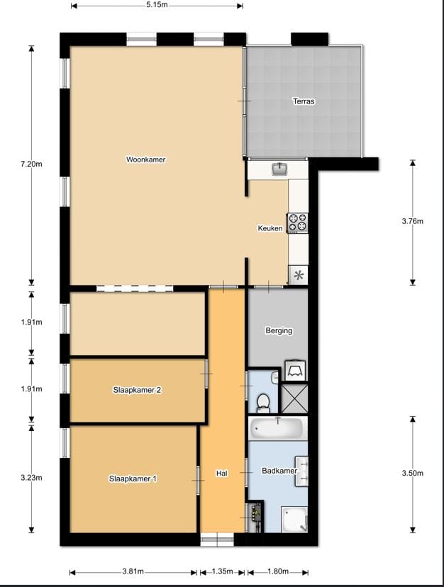 Appartement te huur: Vivaldistraat 23, Oud-Beijerland