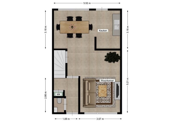 Tussenwoning te koop: Berkenlaan 14, Kerkrade