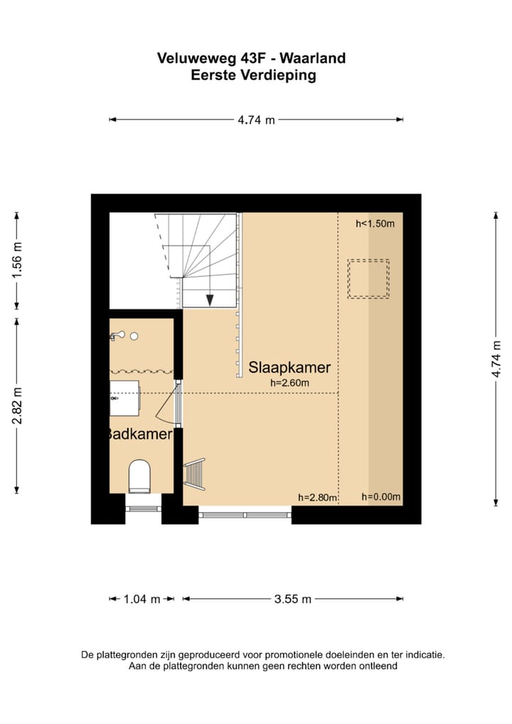 Tussenwoning te koop: Veluweweg 43F, Waarland