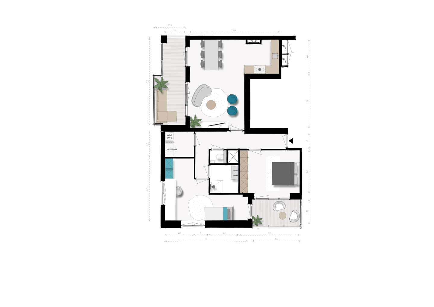 Foto 14 van 3-kamer (Bouwnr. D.08.59)