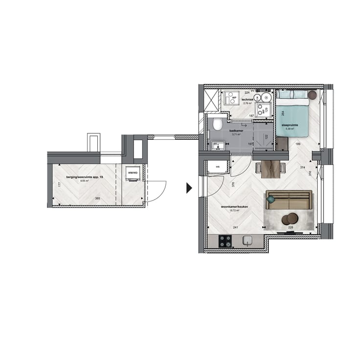 Foto 3 van Fase 1 - type 15 (Bouwnr. 15)