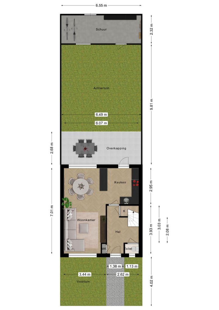 Tussenwoning te koop: Daslaan 8, Waalre