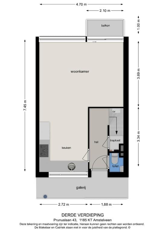 Appartement te koop: Prunuslaan 43, Amstelveen