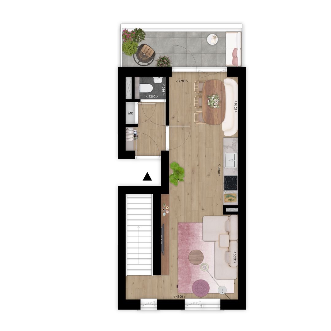 Foto 8 van Grote Bottel fase 1b - Bovenwoning HT | 164 (Bouwnr. 164)