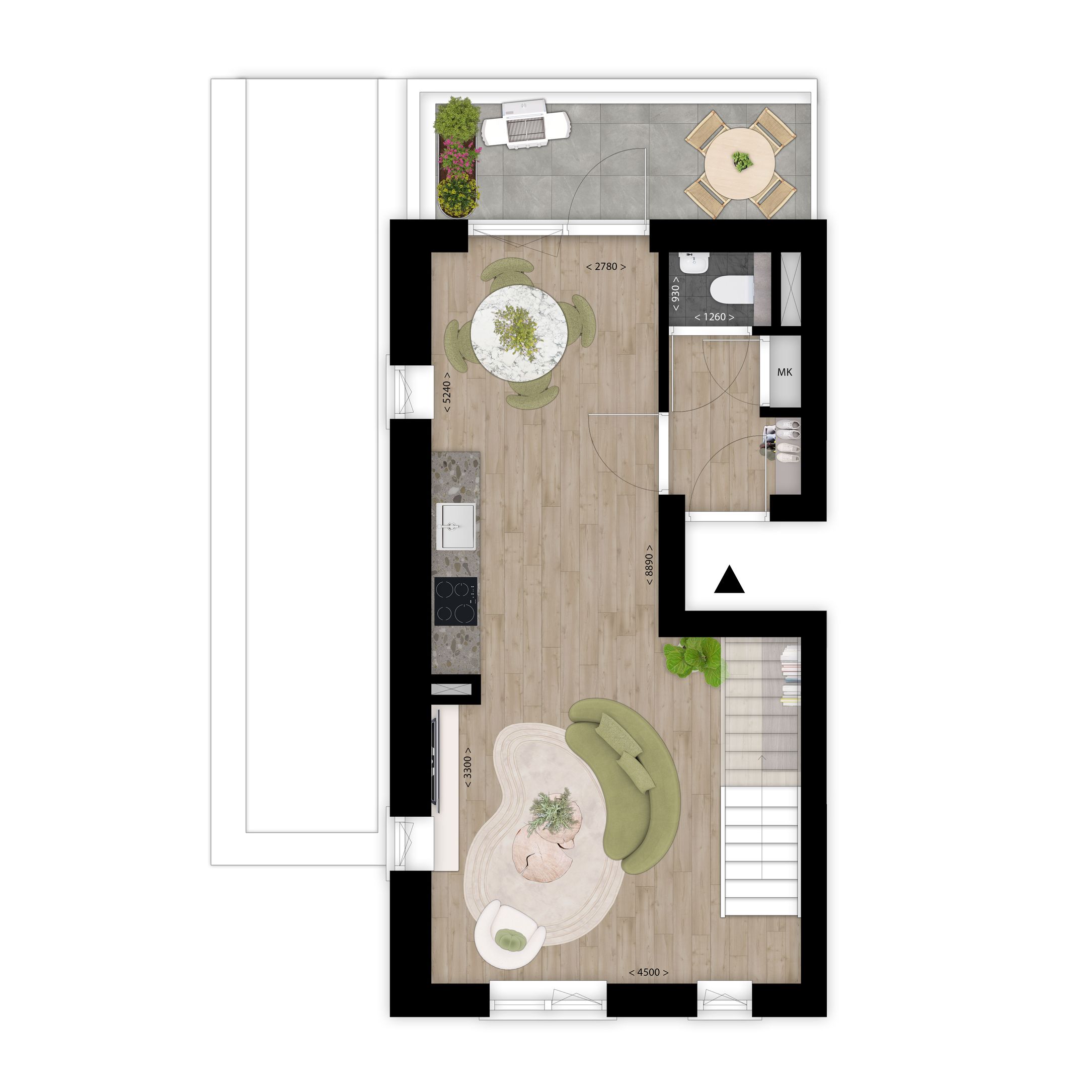 Foto 6 van Grote Bottel fase 1b - Bovenwoning BT | 158 (Bouwnr. 158)