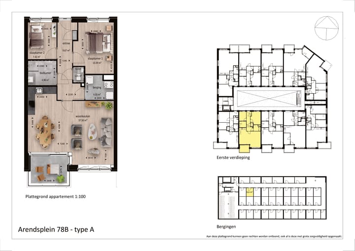 Appartement te huur: Arendsplein 78B, Oosterhout (Nb)