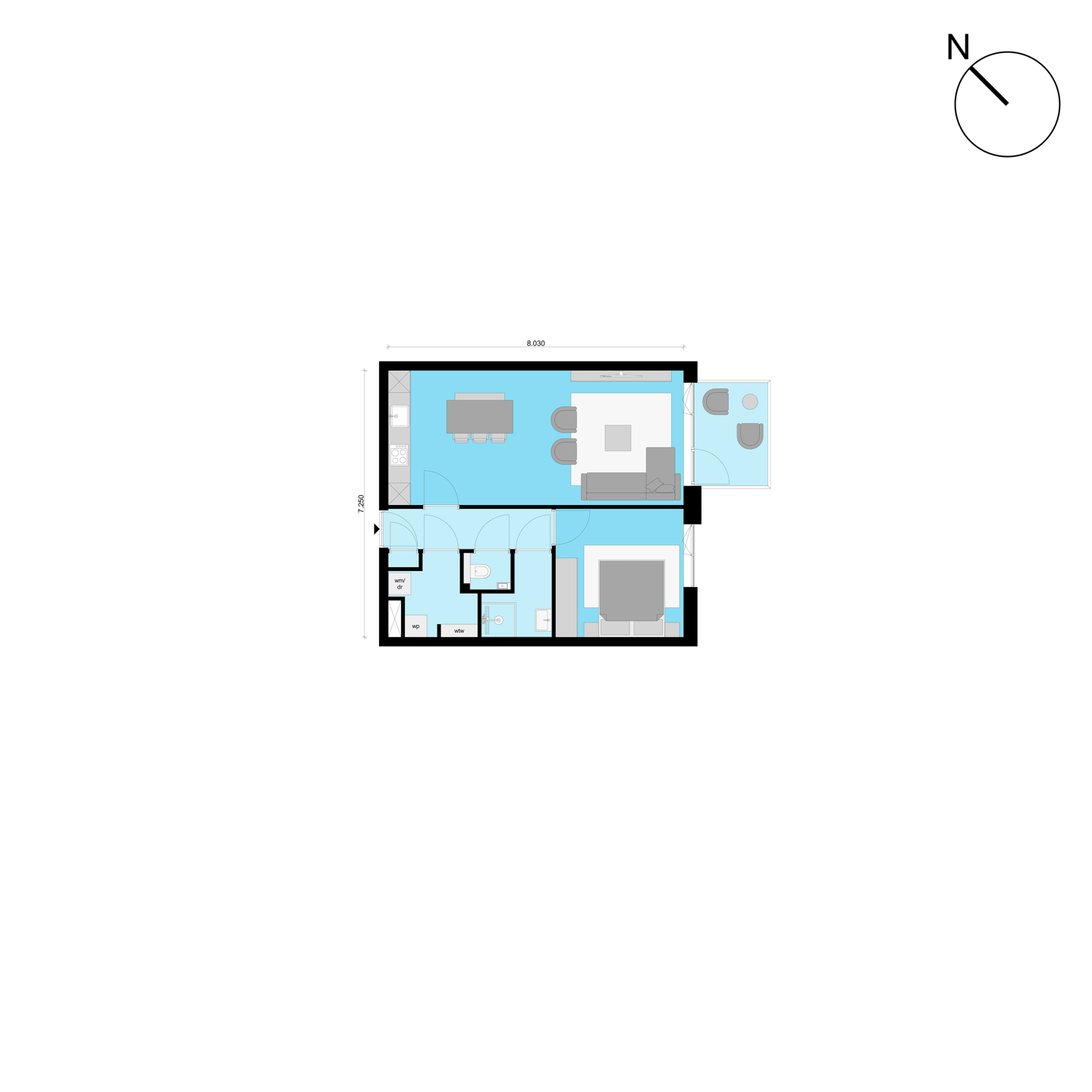 Foto 5 van HONGKONG 2-kamerappartement (Bouwnr. 5)