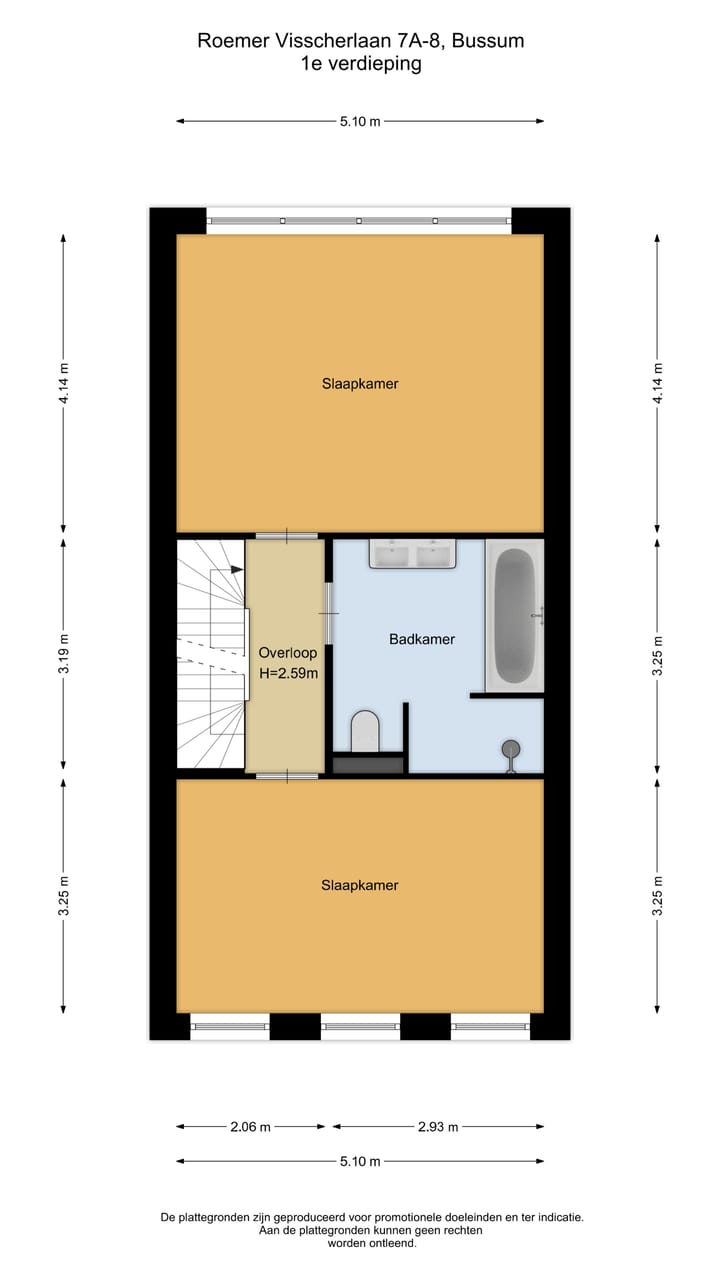 Tussenwoning te koop: Roemer Visscherlaan 7A8, Bussum