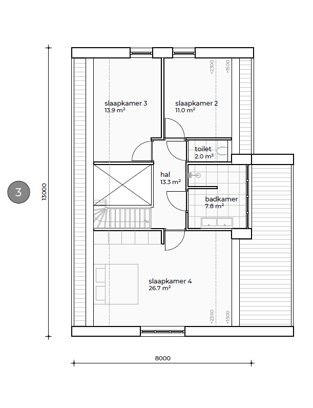 Foto 7 van Weidewoningen (Bouwnr. W3)