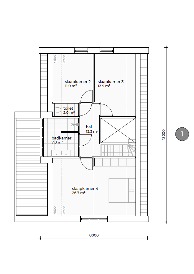 Foto 6 van Weidewoningen (Bouwnr. W1)