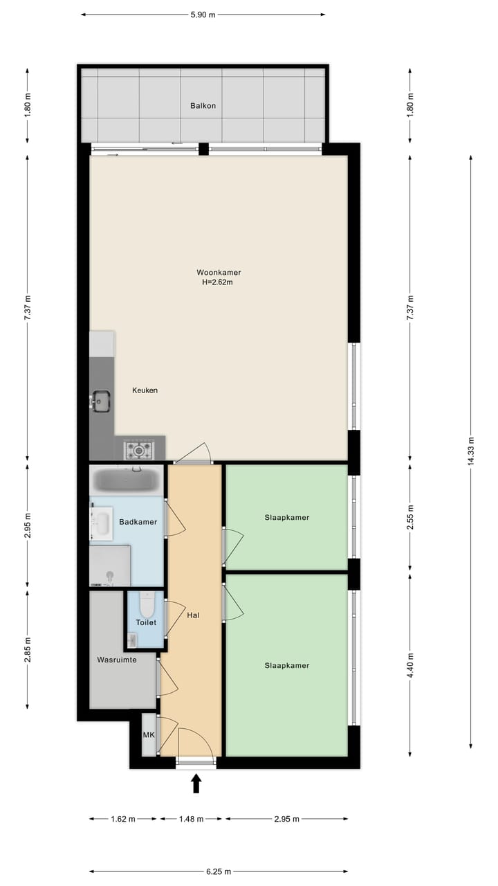 Appartement te koop: Conradwerf 191, Zaandam