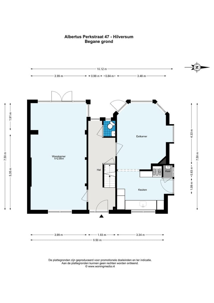 Twee-onder-één-kap te koop: Albertus Perkstraat 47, Hilversum