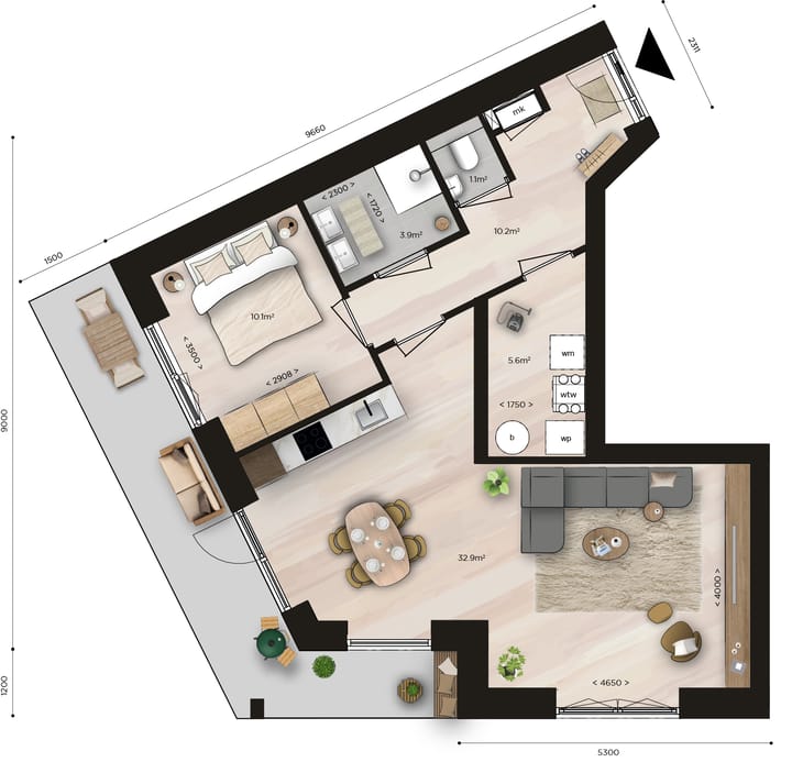 Foto 5 van Beneden- en bovenwoningen (Bouwnr. A15-a)