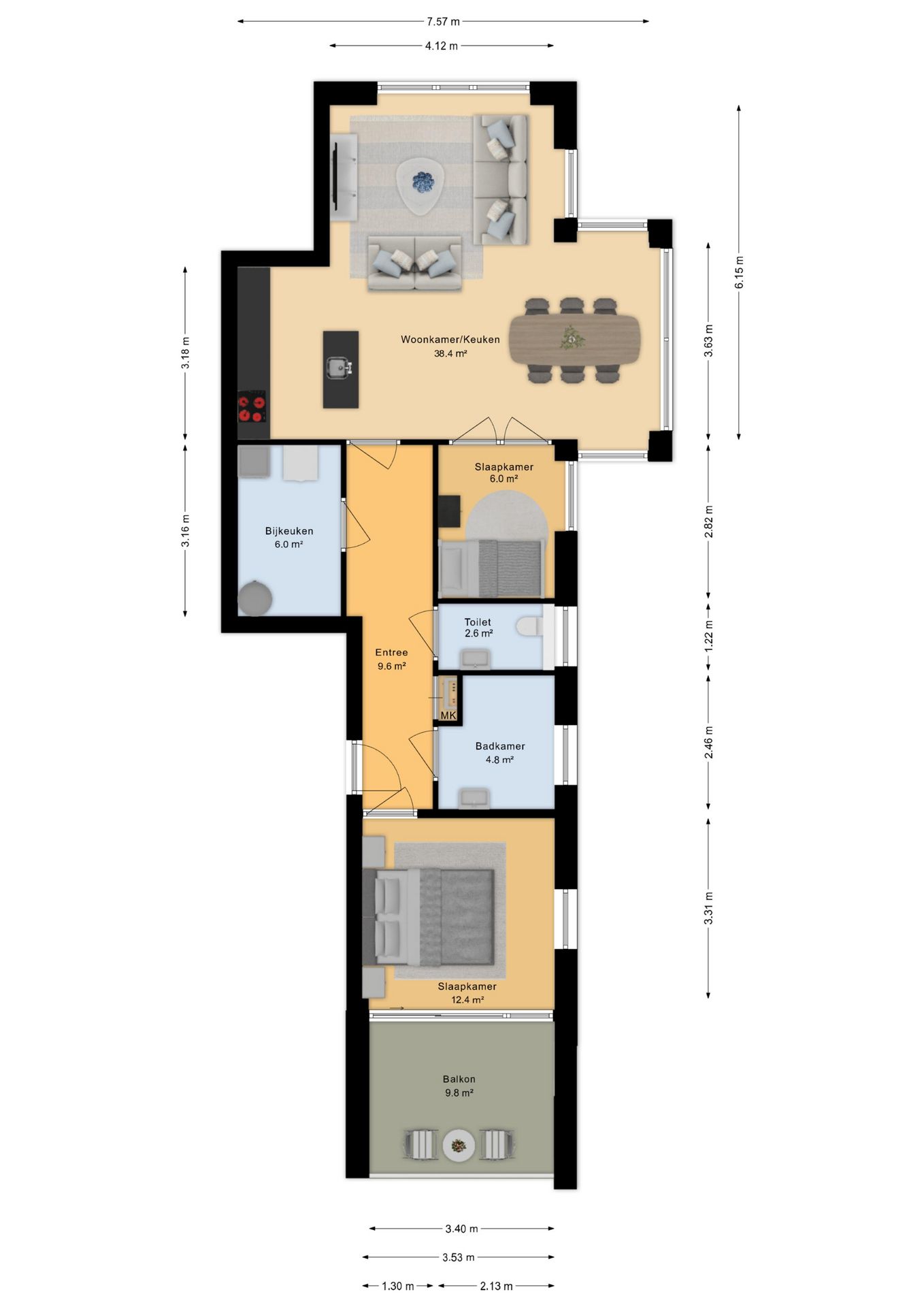 Foto 5 van Vaart ZZ 9 begane grond (bouwnummer 2)