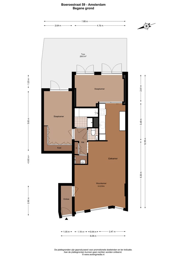 Appartement te koop: Boeroestraat 59, Amsterdam