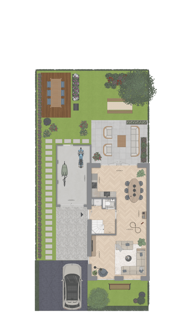 Foto 4 van Twee-onder-één-kapwoning (Bouwnr. 12)