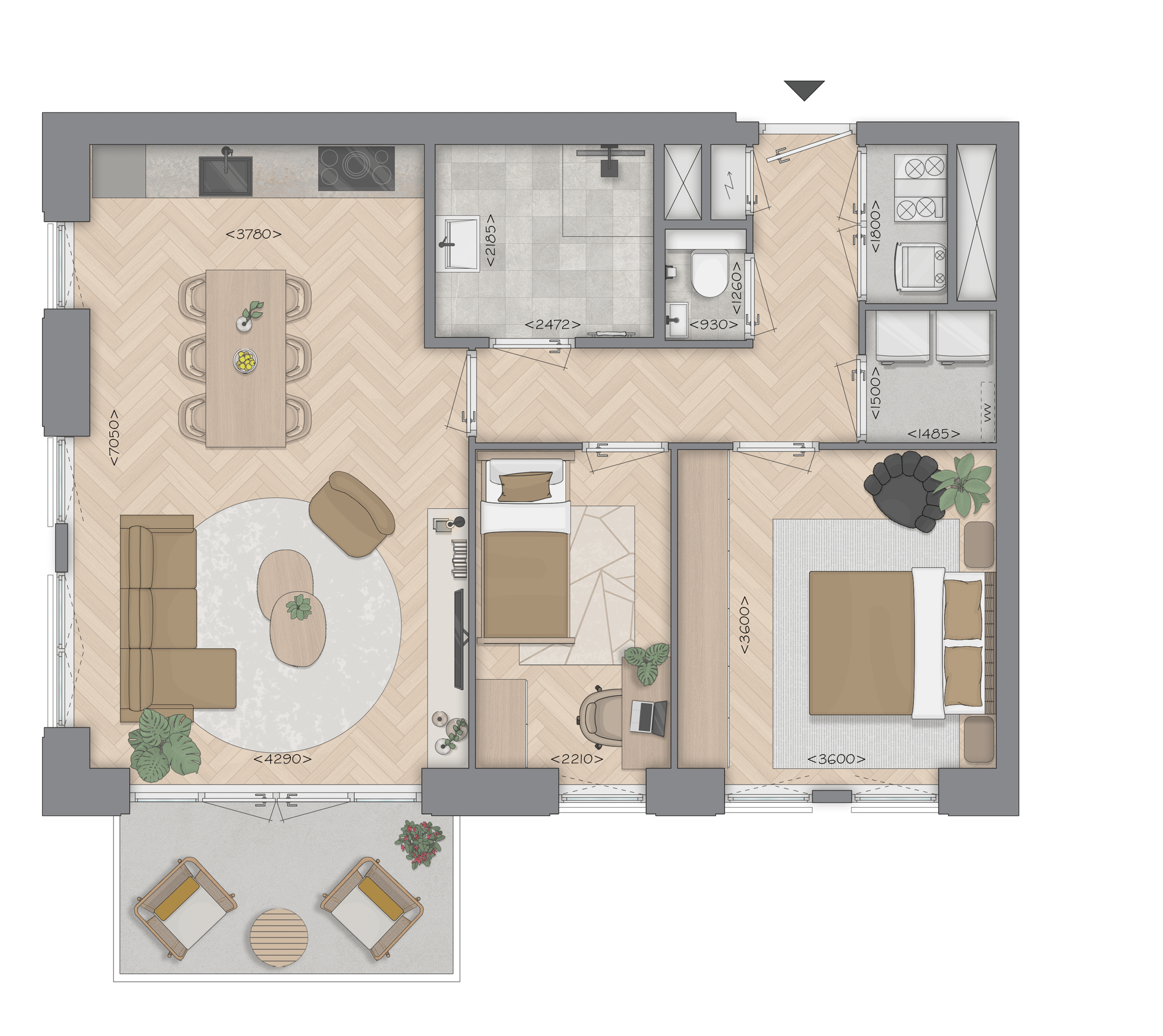 Foto 3 van Appartement (Bouwnr. 107)
