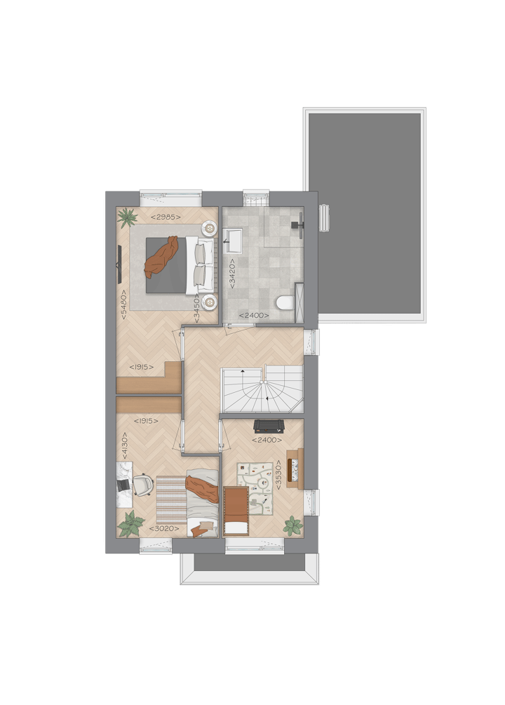 Foto 4 van Twee-onder-één-kapwoning (Bouwnr. 11)