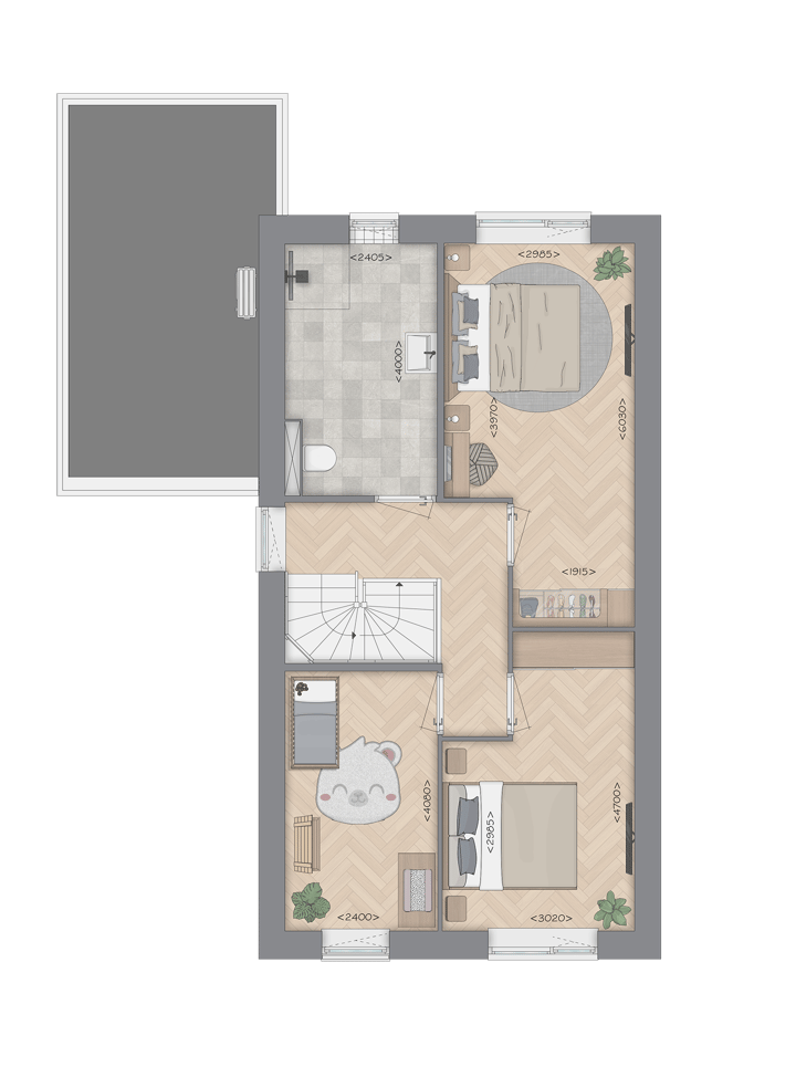 Foto 5 van Twee-onder-één-kapwoning (Bouwnr. 54)