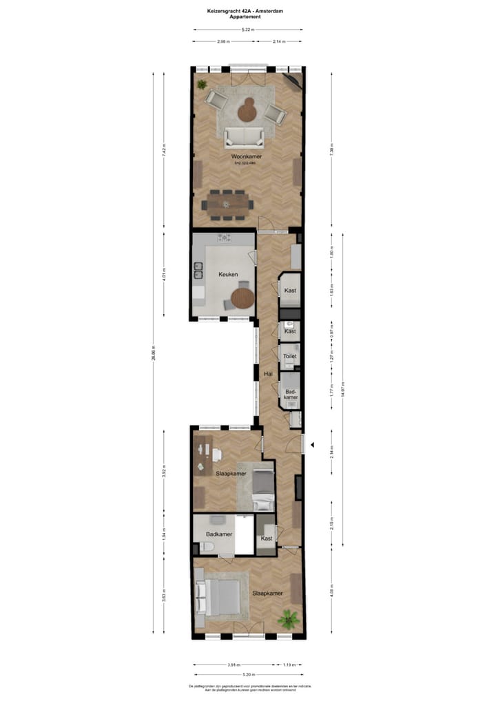 Appartement te koop: Keizersgracht 42A, Amsterdam