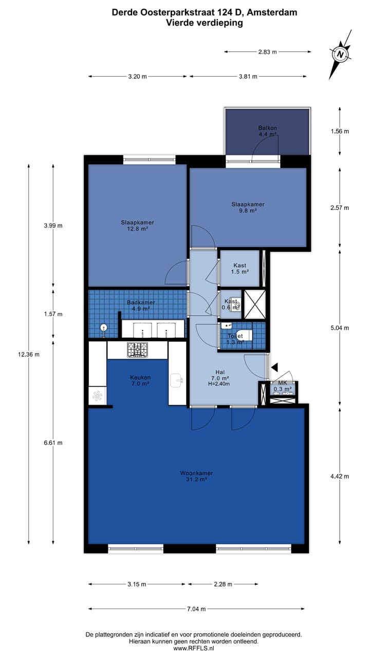 Appartement te koop: Derde Oosterparkstraat 124D, Amsterdam