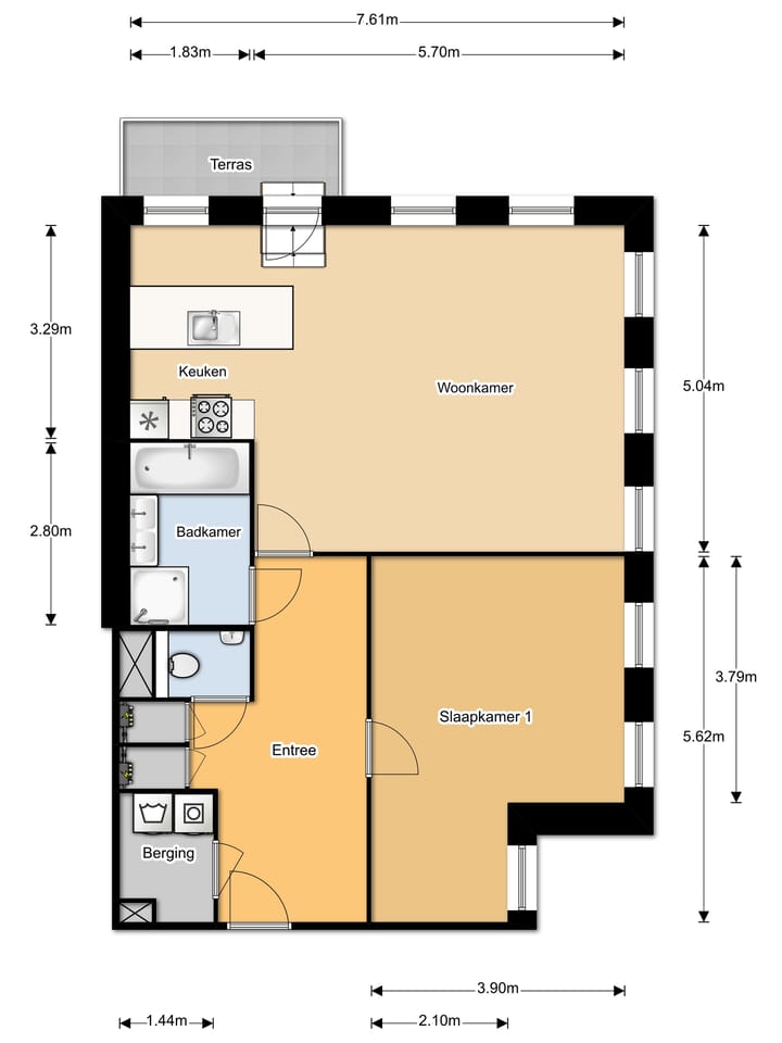 Appartement te huur: Molenwerf 4F2, Amsterdam