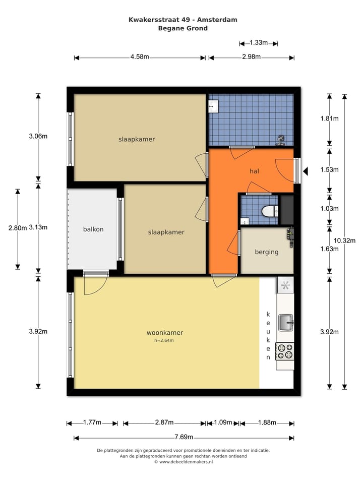 Appartement te huur: Kwakersstraat 49, Amsterdam
