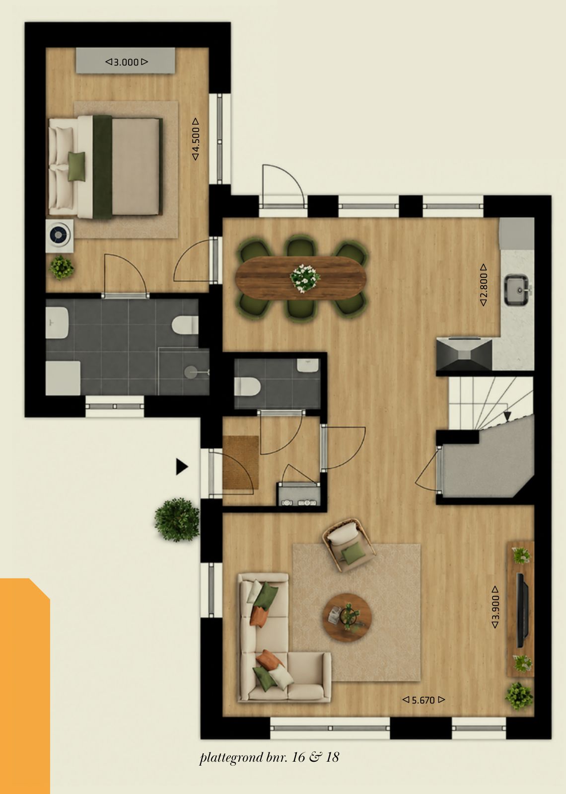 Foto 3 van Twee-onder-één- kapwoning levensloopvariant (Bouwnr. 18)