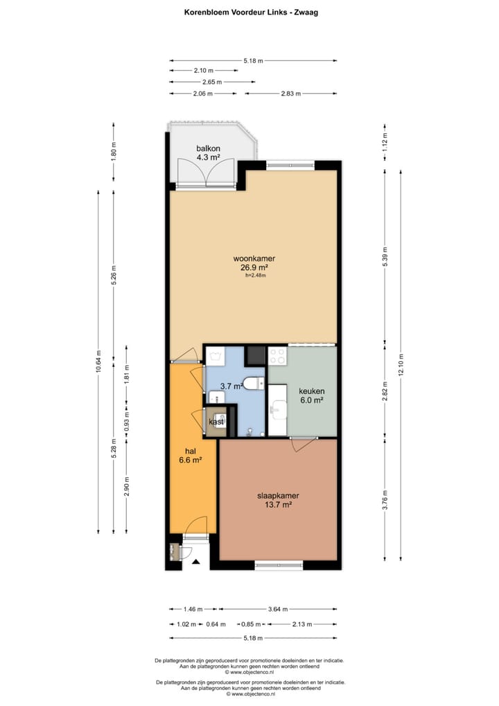 Appartement te koop: Korenbloem 94, Zwaag
