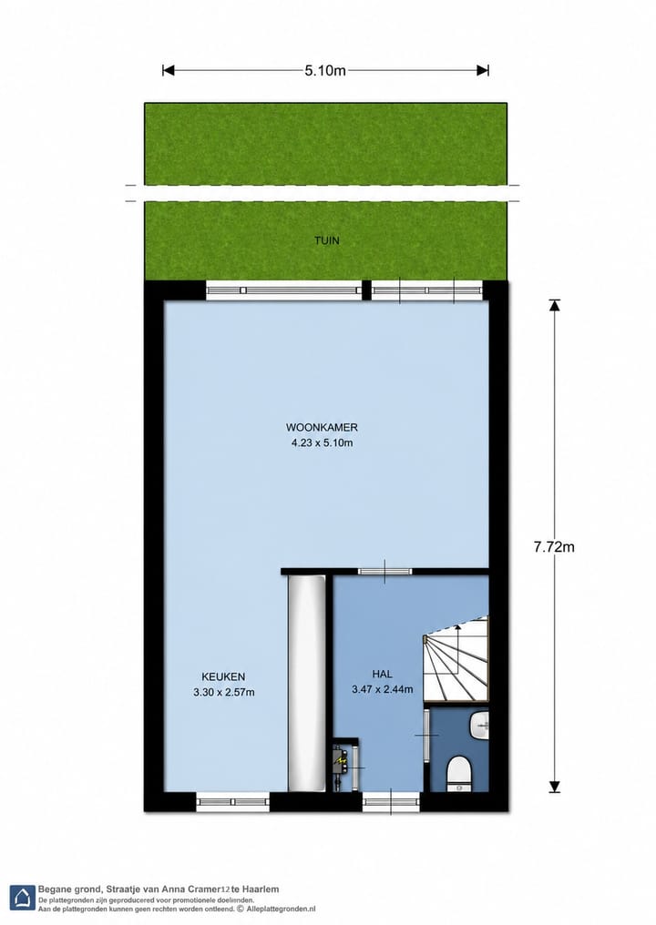 Tussenwoning te koop: Straatje van Anna Cramer 12, Haarlem