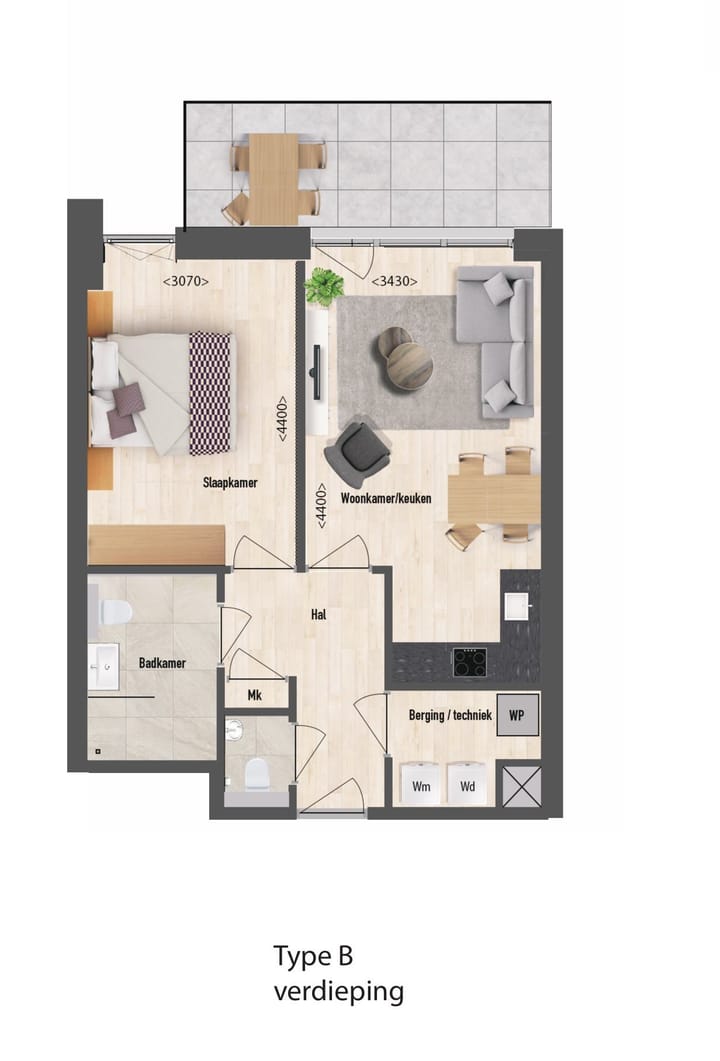 Foto 2 van Appartement Type B2 (Bouwnr. 1-2)