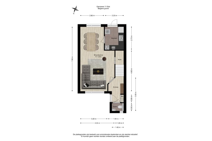 Tussenwoning te koop: Ganzewei 11, Elst (Ge)