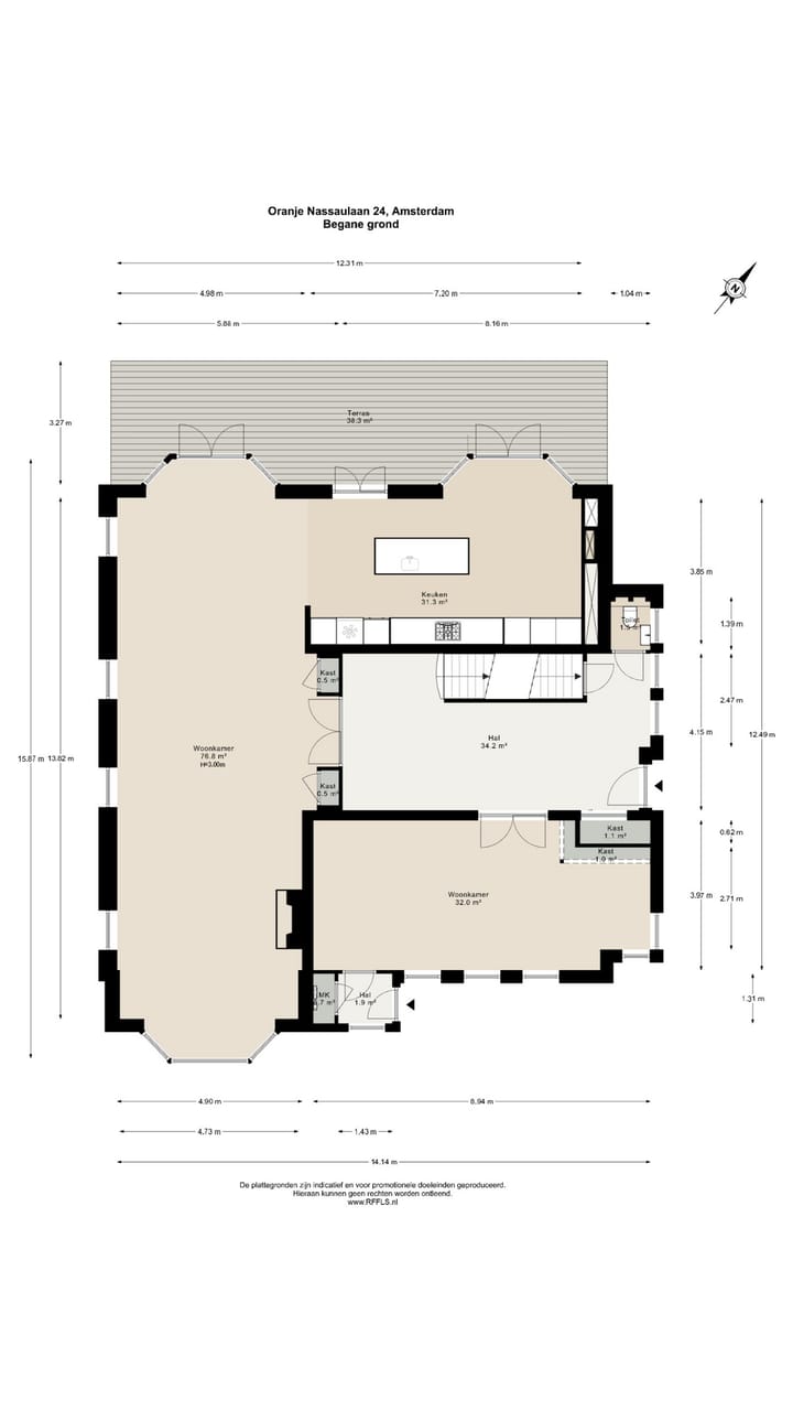 Vrijstaande woning te koop: Oranje Nassaulaan 24, Amsterdam