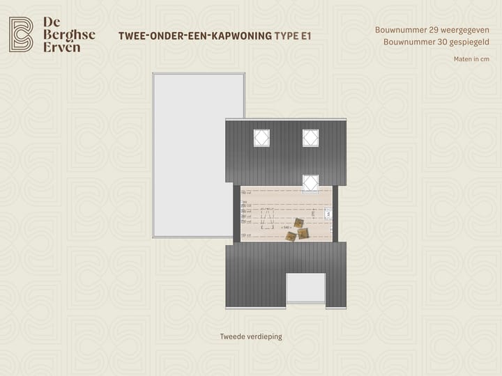 Foto 5 van Twee-onder-een-kapwoning type E1 (Bouwnr. 30)