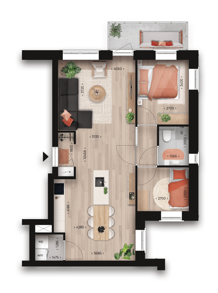 Foto 2 van Appartement (Bouwnr. 12)