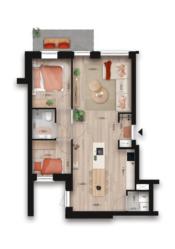 Foto 2 van Appartement (Bouwnr. 13)