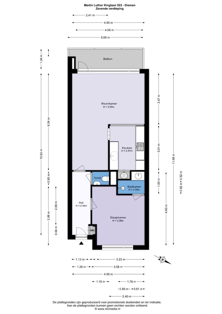 Appartement te koop: Martin Luther Kinglaan 522, Diemen