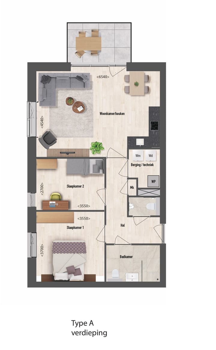 Foto 2 van Appartement Type A2 (Bouwnr. 1-8)