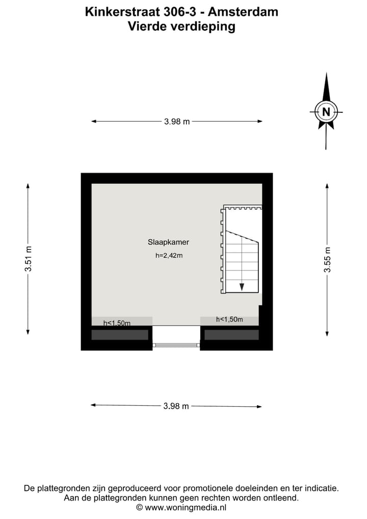 Appartement te koop: Kinkerstraat 306-3, Amsterdam
