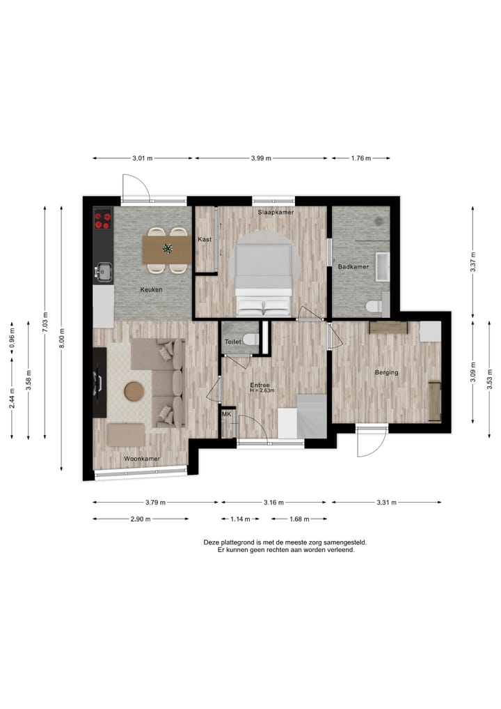 Tussenwoning te koop: Tromplaan 2, Voorthuizen