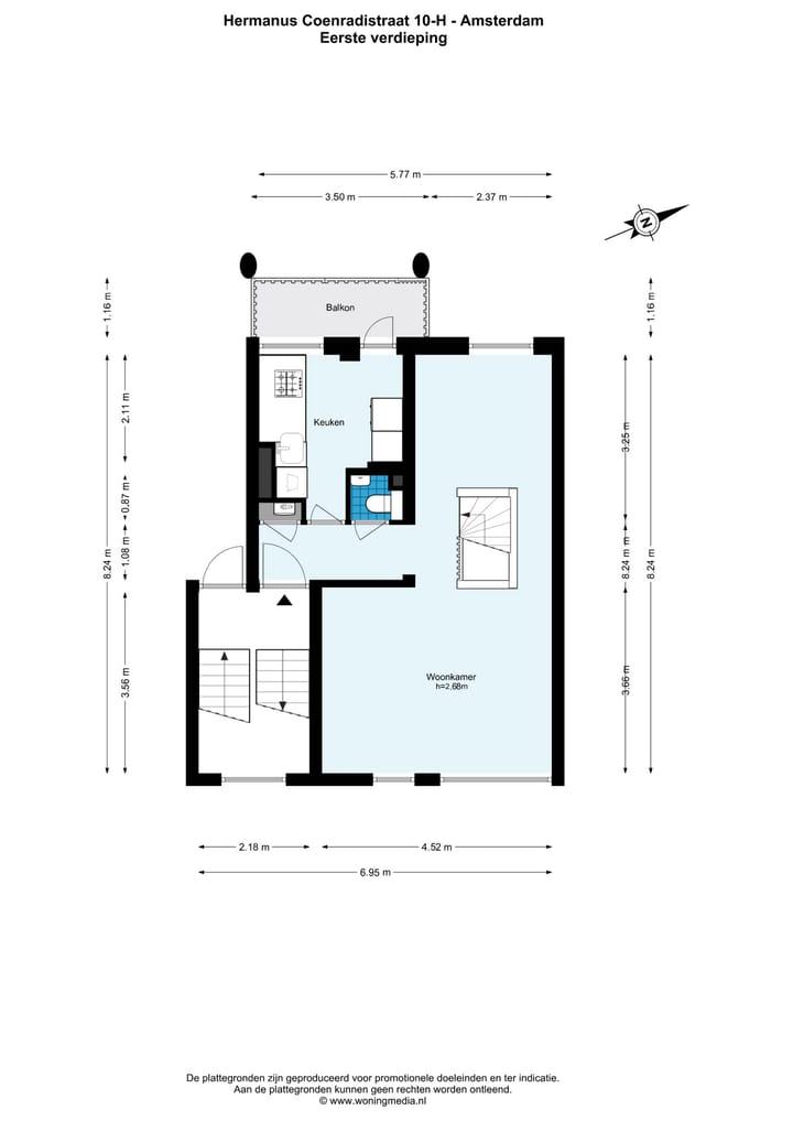 Appartement te koop: Hermanus Coenradistraat 10H, Amsterdam