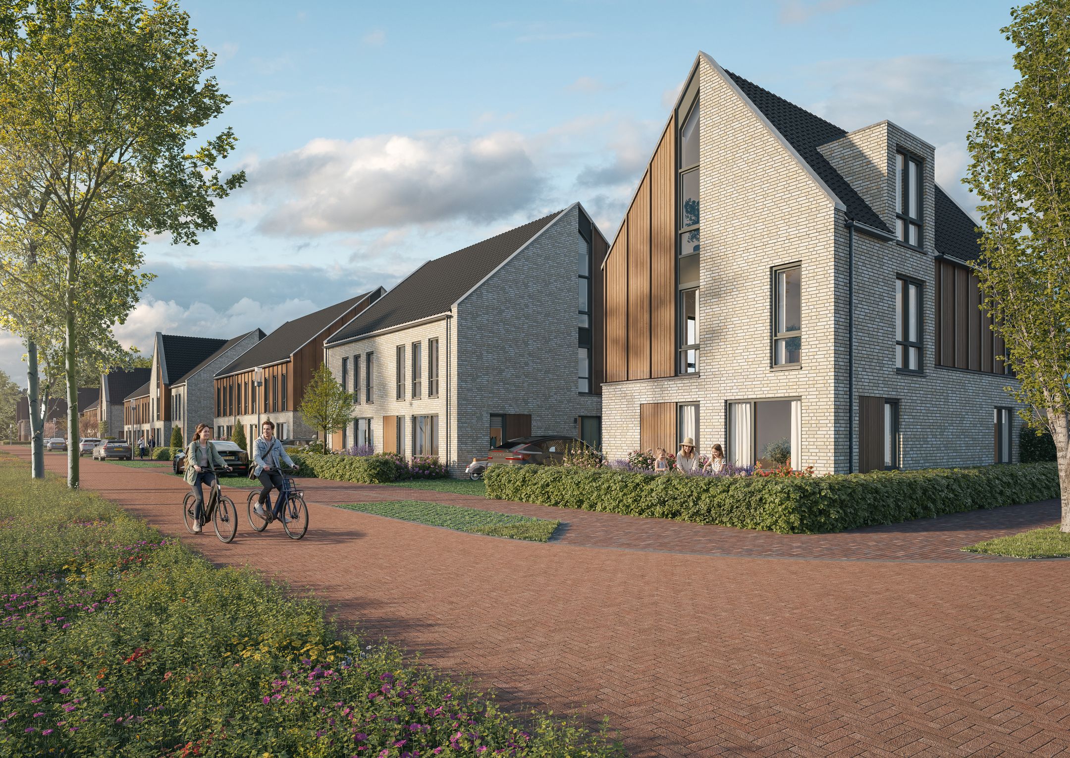 Drie-onder-één-kapwoning. (Bouwnr. 25)