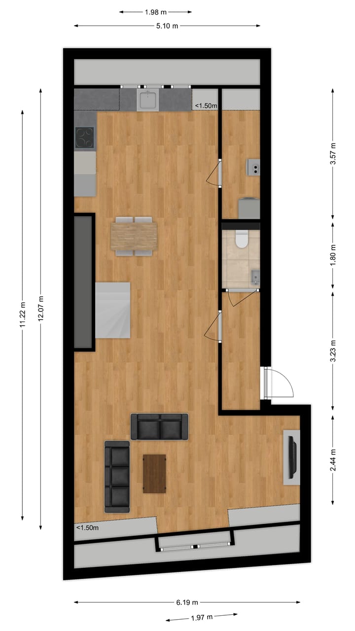 Appartement te huur: Stadhuisplein 329D, Tilburg