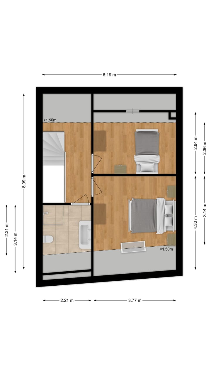 Appartement te huur: Stadhuisplein 329D, Tilburg